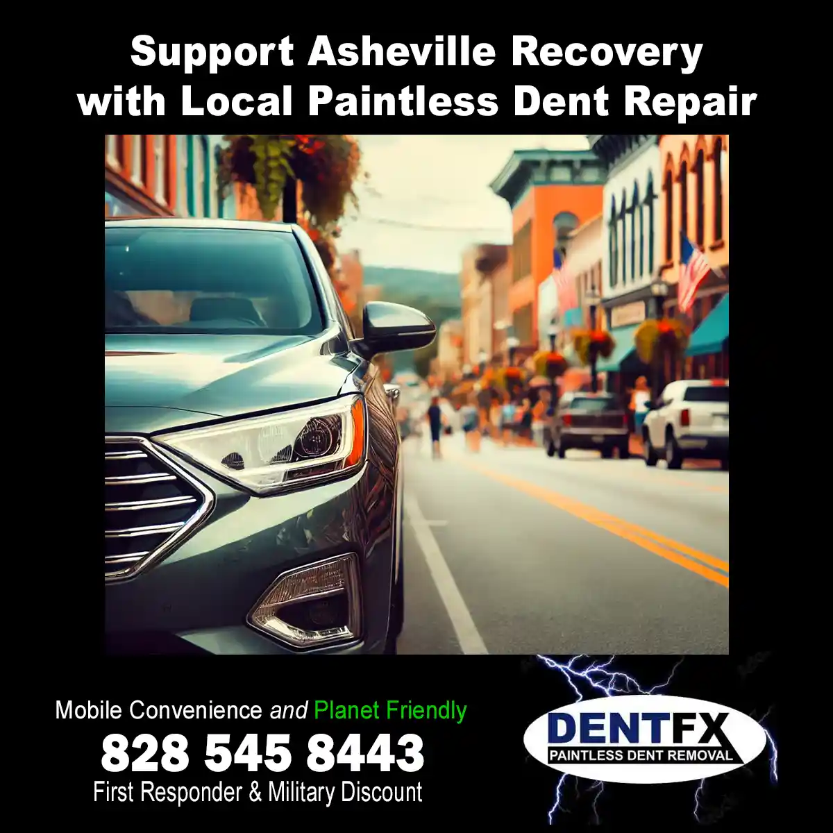 Support Asheville Recovery with Local Paintless Dent Repair