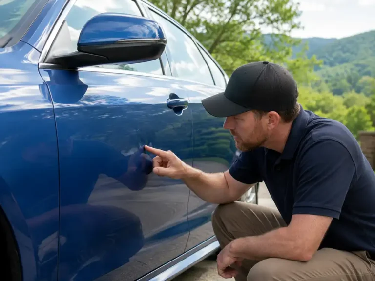 Spring vehicle inspection for paintless dent repair in Western North Carolina